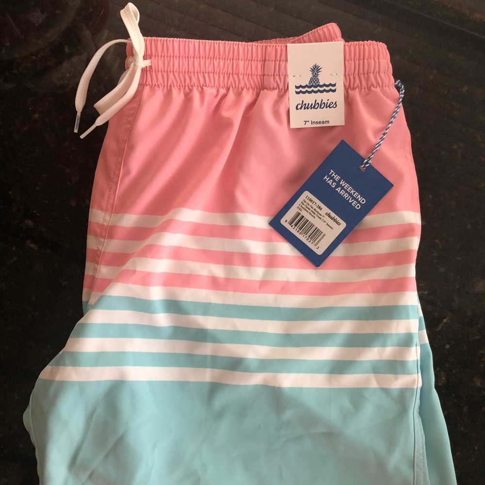 7” inseam Chubbies men’s swim trunks